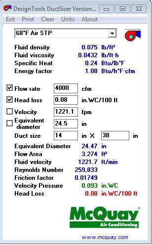 HVAC McQuay duct sizer software download with solved Example - HVAC ...